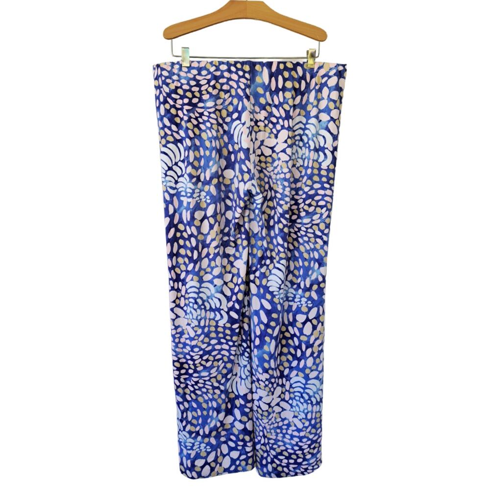 LILLY PULITZER Georgia May Palazzo Pant Large Blue Sparkling Grotto *Hemmed* - Picture 4 of 10
